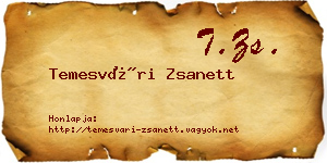 Temesvári Zsanett névjegykártya