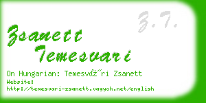 zsanett temesvari business card